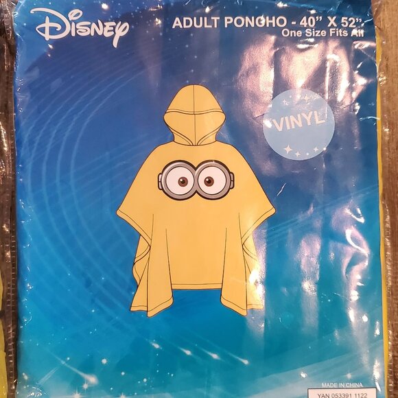 Despicable Me Minion Hooded Rain Ponchos (Unisex Adult) - Picture 4 of 6